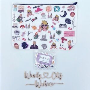NWT Taylor Swift 51 pc Bundle: Sticker & Makeup Pouch